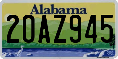 AL license plate 20AZ945