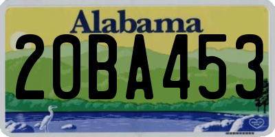 AL license plate 20BA453