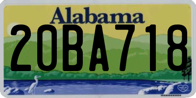 AL license plate 20BA718