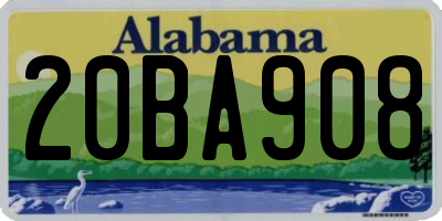 AL license plate 20BA908