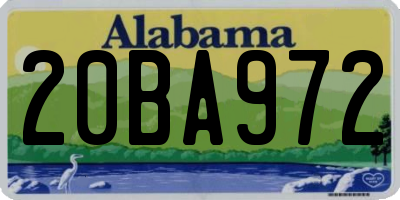 AL license plate 20BA972