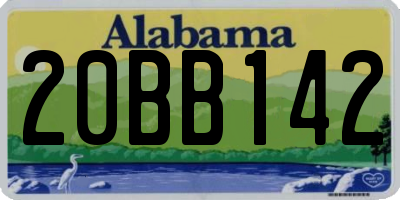 AL license plate 20BB142