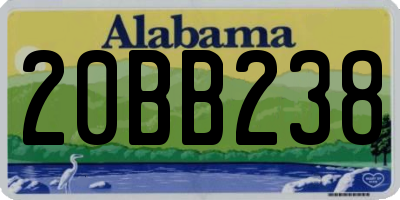 AL license plate 20BB238