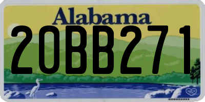 AL license plate 20BB271