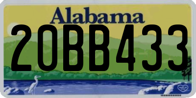 AL license plate 20BB433