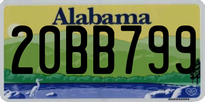 AL license plate 20BB799