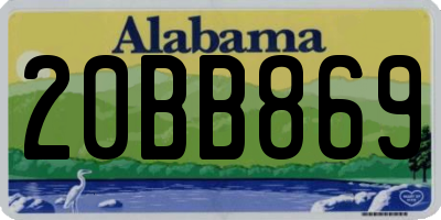 AL license plate 20BB869