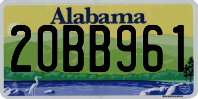 AL license plate 20BB961