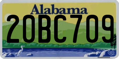 AL license plate 20BC709