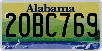 AL license plate 20BC769