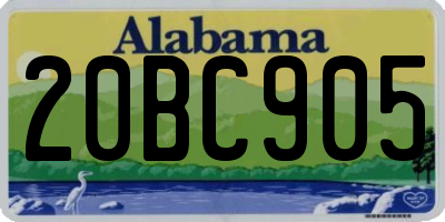 AL license plate 20BC905