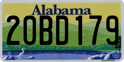 AL license plate 20BD179