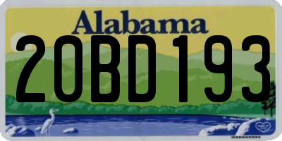 AL license plate 20BD193