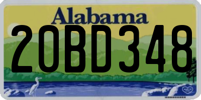 AL license plate 20BD348