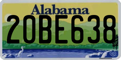 AL license plate 20BE638