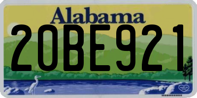 AL license plate 20BE921