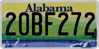 AL license plate 20BF272