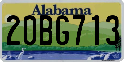 AL license plate 20BG713