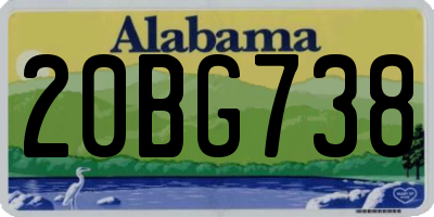 AL license plate 20BG738
