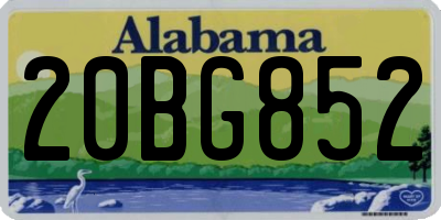 AL license plate 20BG852