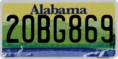 AL license plate 20BG869