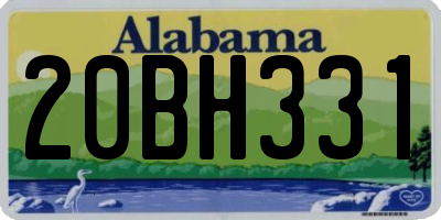 AL license plate 20BH331