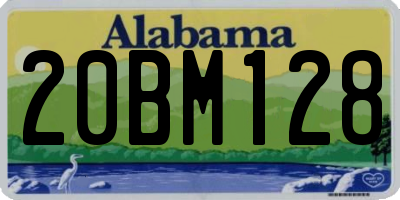 AL license plate 20BM128