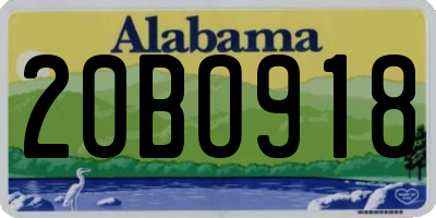 AL license plate 20BO918