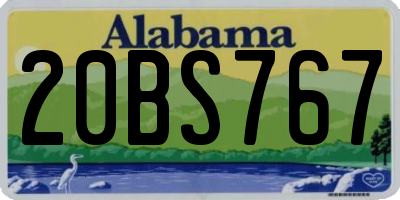 AL license plate 20BS767
