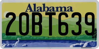 AL license plate 20BT639