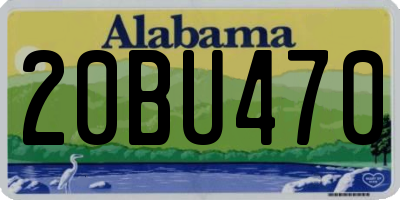 AL license plate 20BU470