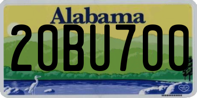 AL license plate 20BU700