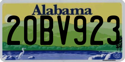 AL license plate 20BV923