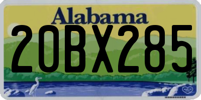 AL license plate 20BX285