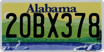 AL license plate 20BX378