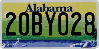 AL license plate 20BY028
