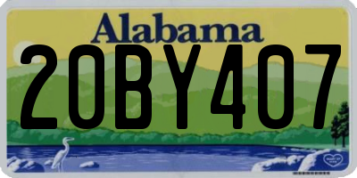 AL license plate 20BY407