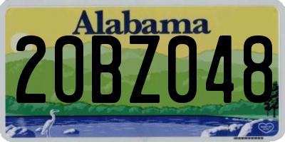 AL license plate 20BZ048