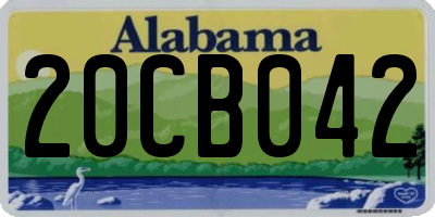 AL license plate 20CB042