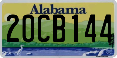 AL license plate 20CB144