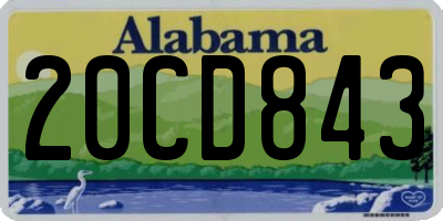 AL license plate 20CD843