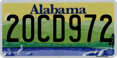 AL license plate 20CD972