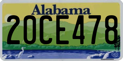 AL license plate 20CE478