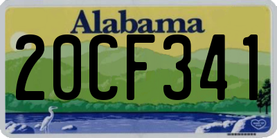 AL license plate 20CF341