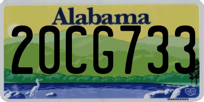 AL license plate 20CG733