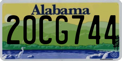 AL license plate 20CG744