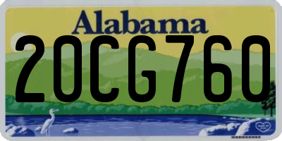 AL license plate 20CG760