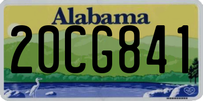 AL license plate 20CG841