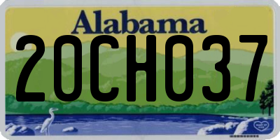 AL license plate 20CH037
