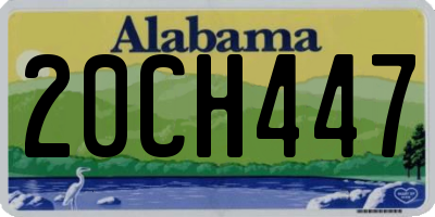 AL license plate 20CH447